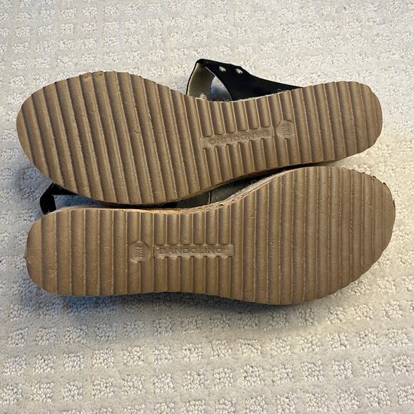Bandolino Grace Cork Wedge Sandals Black Size 7.5 - Picture 7 of 9
